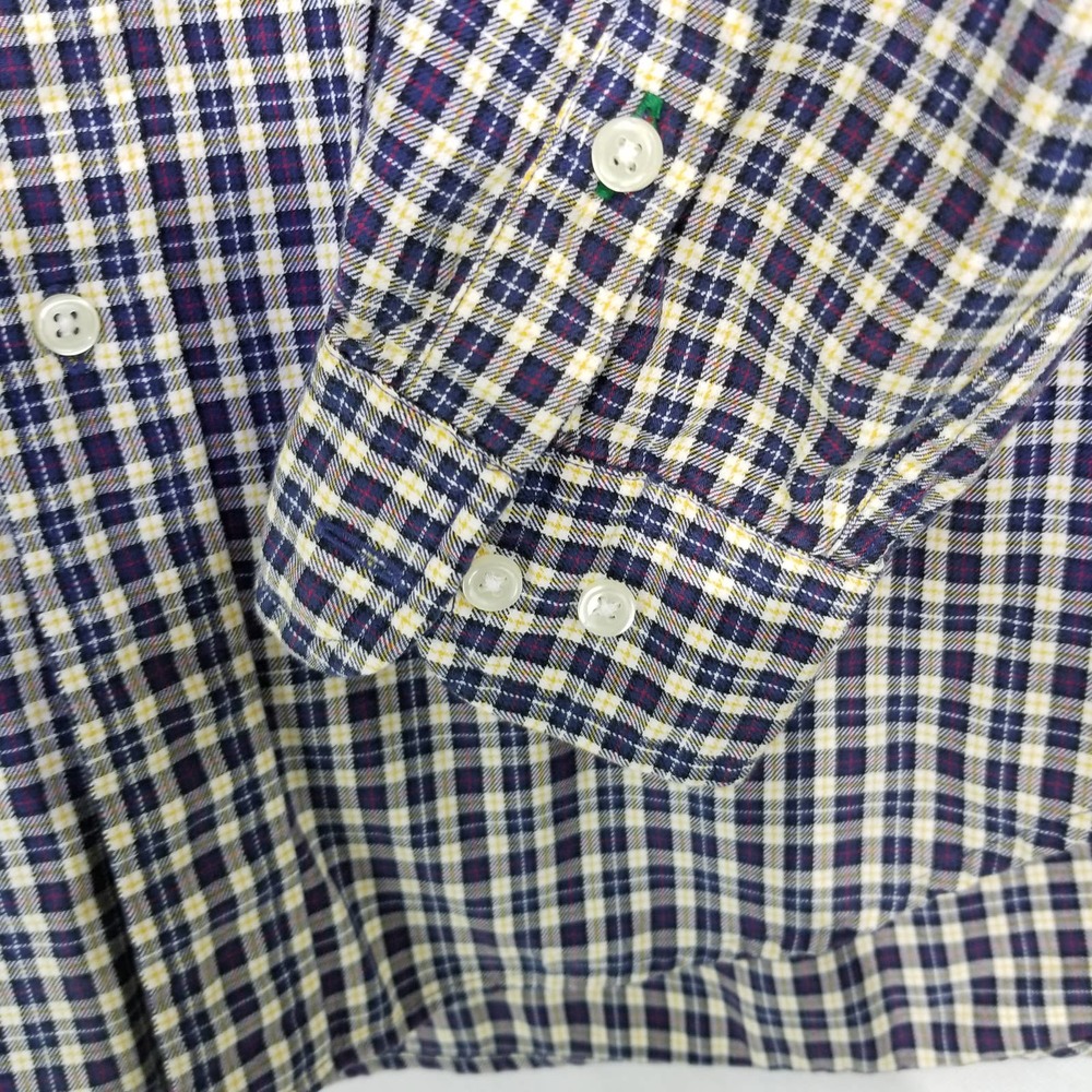 Tommy Hilfiger Men's Shirt Medium Blue Plaid Check  Long Sleeve - Picture 5 of 10
